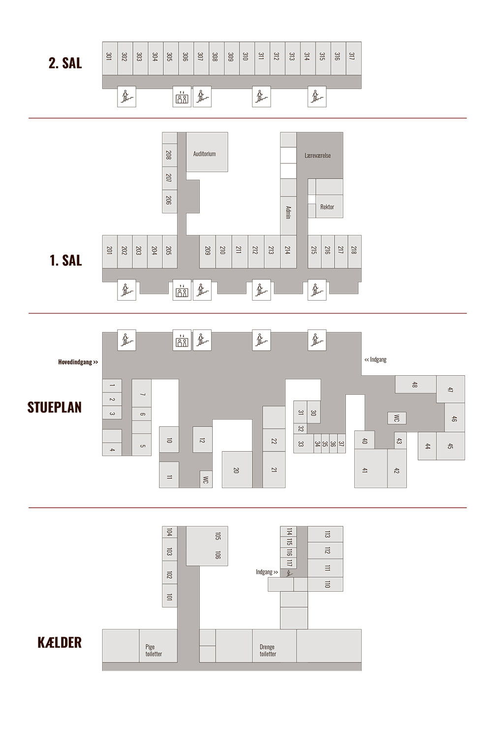 VG kort over skolen grundplan